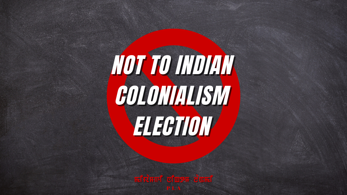 Revolutionary People’s Front does not participate in the Indian colonial election.